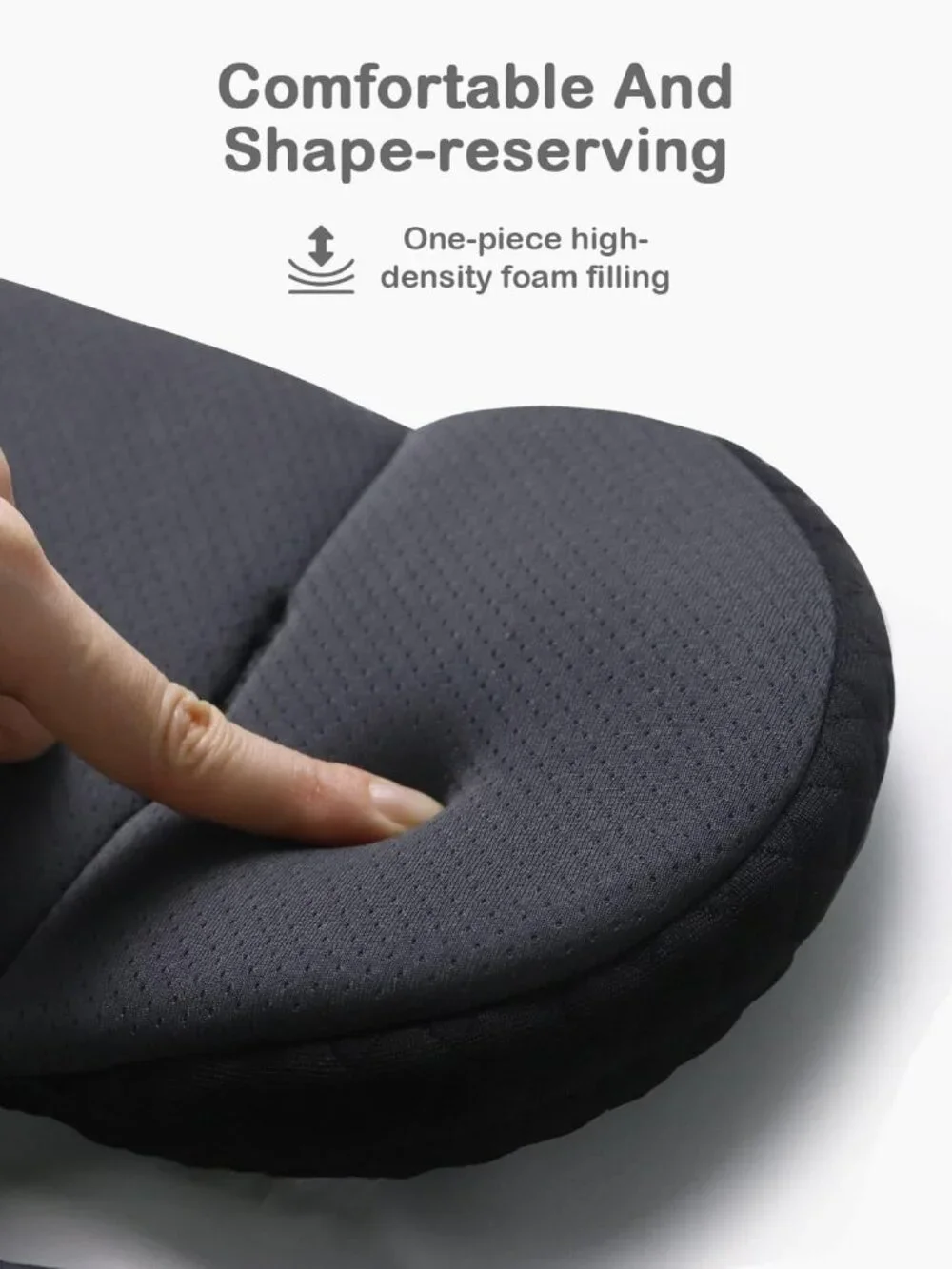 Infant Car Seat Insert Adjustable Head Support for Newborn Toddler - Black